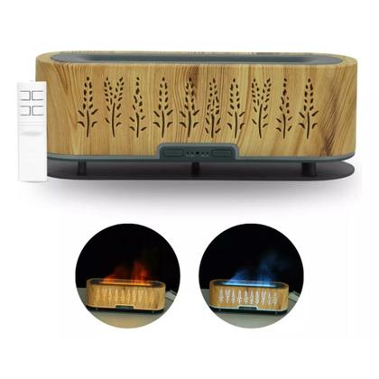 Imagem de Umidificador de Ar e Difusor de Aromas Ultrassônico LED Silencioso Simula Efeito de Chama Para Ambientes e Quartos 200ml