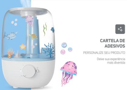 Imagem de Umidificador De Ar Luminária Difusor Wap Air Flow U2 Bivolt Branco E Azul