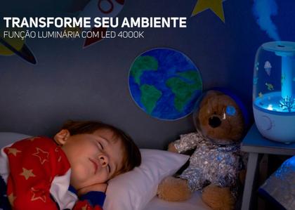 Imagem de Umidificador De Ar Luminária Difusor Wap Air Flow U2 Bivolt Branco E Azul