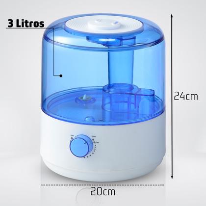 Imagem de Umidificador De Ar Profissional 3l Led 360 Difusor Elétrico