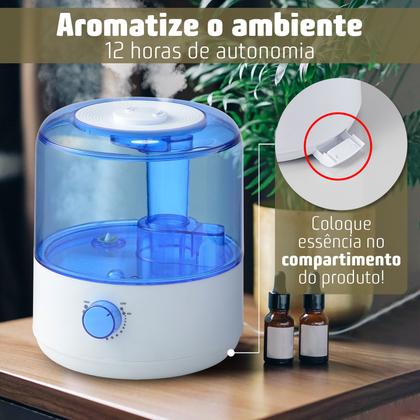 Imagem de Umidificador De Ar Profissional 3l Led 360 Difusor Elétrico