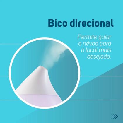 Imagem de Umidificador de Ar Ultrassônico 4L Difusor Aromas Luminária LED Silencioso Branco/Transparente