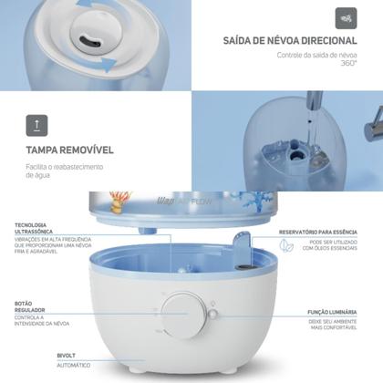 Imagem de Umidificador de Ar WAP Air Flow U2 2,3 L Luminária LED Difusor de Aromas Ultrassônico Bivolt