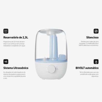 Imagem de Umidificador de Ar WAP Air Flow U2 2,3 L Luminária LED Difusor de Aromas Ultrassônico Bivolt