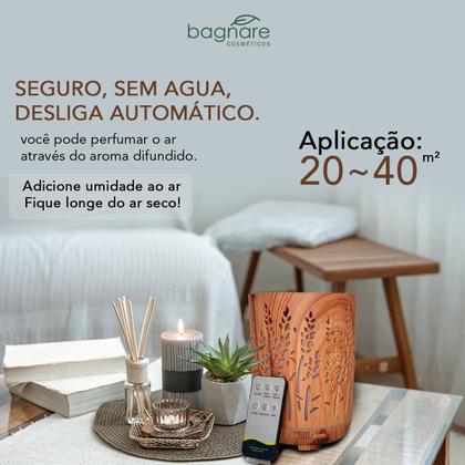 Imagem de Umidificador Difusor Ar Aromatizador Ultrassônico Controle Remoto e 1 Óleo Aromatizador Lavanda