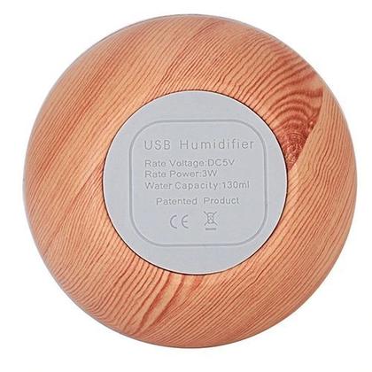 Imagem de Umidificador Difusor Aromático Vaso Madeira Usb Led CONE CLARO