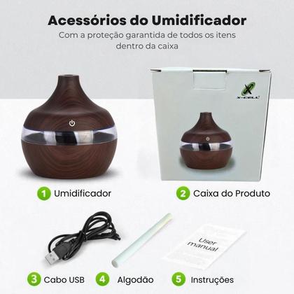 Imagem de Umidificador Difusor De Ambiente Elétrico Ultrassônico Led