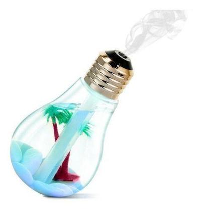 Imagem de Umidificador Difusor De Ar Para Ambientes Lâmpada Luminária Purificador Cabo USB Led 7 Cores - B-Max