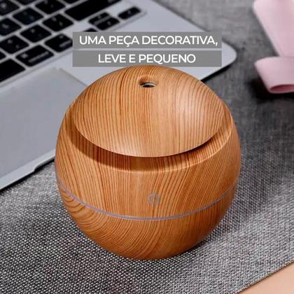 Imagem de Umidificador Difusor Purificador Elétrico Ultrassônico 130ml Aroma Ar e Ambiente Potente 7 Cores Luz de Led