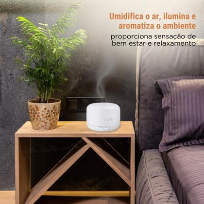 Imagem de Umidificador e Difusor de Ar para Quarto de Bebê Ultrassônico Luz Led e Óleo Aromatizador Lavanda - Holdmay