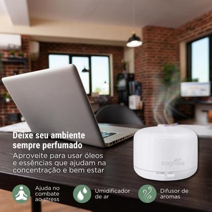 Imagem de Umidificador e Difusor de Ar para Quarto de Bebê Ultrassônico Luz Led e Óleo Aromatizador Lavanda - Holdmay