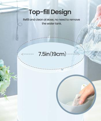 Imagem de Umidificador Pharata 4.0L com difusor de óleo essencial para quarto