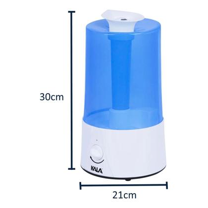Imagem de Umidificador Ultrassônico 3,2l Bivolt Com Regulagem p/Quarto e Escritório Azul 110V/220V - Kala