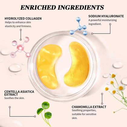 Imagem de Under Eye Patches Onespring em ouro 24K (24 pares) para mulheres