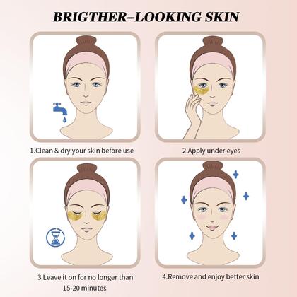 Imagem de Under Eye Patches Onespring em ouro 24K (24 pares) para mulheres