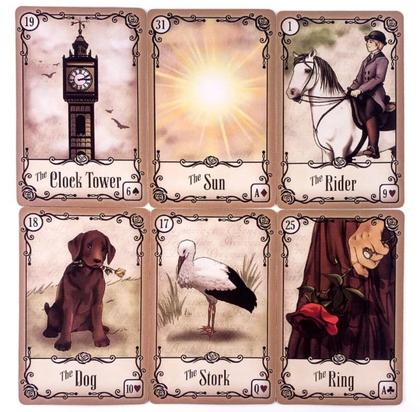 Imagem de Under the Roses Lenormand Oracle Deck Oráculo Cigano Sob As Rosas Baralho de Cartas de Tarô