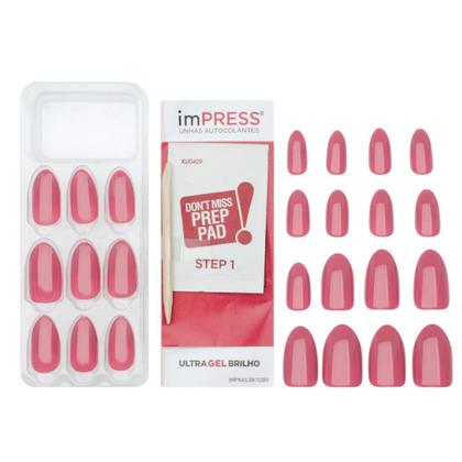 Imagem de Unha Postiça Autocolante Impress Amendoada Rose Quartz Kiss