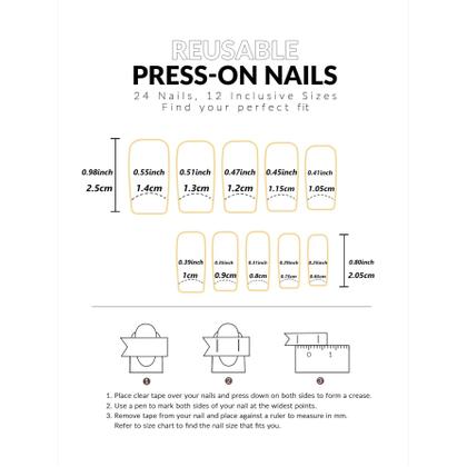 Imagem de Unhas Francesas Curtas Minimalistas com Glitter - Kit com 24 Unidades, Gel e Lixa