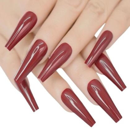 Imagem de Unhas Postiças Adesivas de Efeito Natural resistente