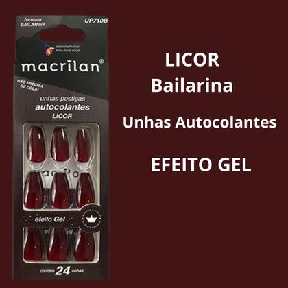 Imagem de Unhas Postiças Bailarina Médio Licor UP710B - Macrilan