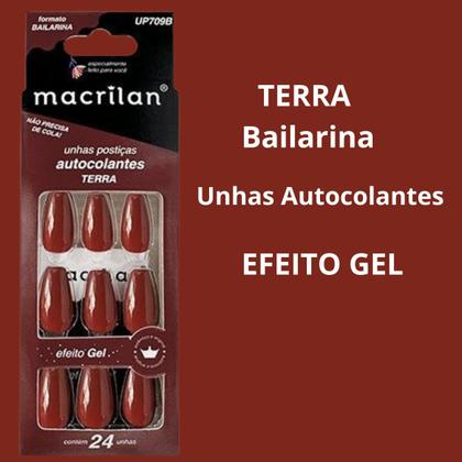 Imagem de Unhas Postiças Bailarinha Médio Terra UP709B - Macrilan