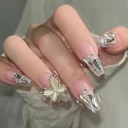 Imagem de Unhas Postiças Camélia - Patch Branco, Médio e Longo - Novo 2024