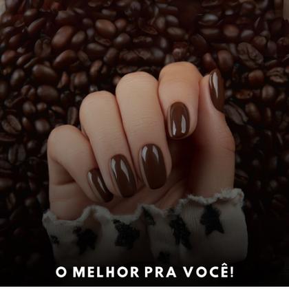 Imagem de Unhas Postiças Chocolate Uso c/ Cola Quadrada Curta 24 Unhas Ricca