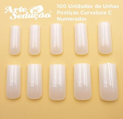 Imagem de Unhas Postiças Curvatura C com 100 unidades Arte Sedução