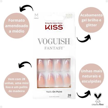 Imagem de Unhas Postiças Média Kiss Ny Voguish Fantasy Fairy Tale Fv301b