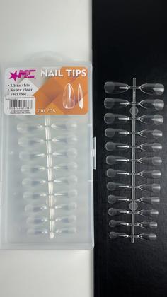 Imagem de Unhas Postiças Soft Gel transparente flexível ALMOND 240un