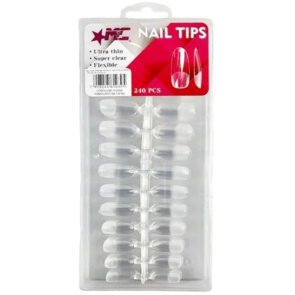 Imagem de Unhas Postiças Soft Gel transparente flexível ALMOND 240un