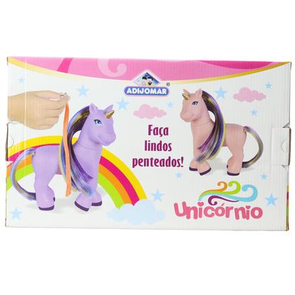 ユニコーン Unicórnio Cabelo Colorido Com Acessórios 400 - Adijomar - Bonecos