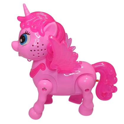 Imagem de Unicornio Musical De Brinquedo C/ Som Luz Cavalo Anda Ponei