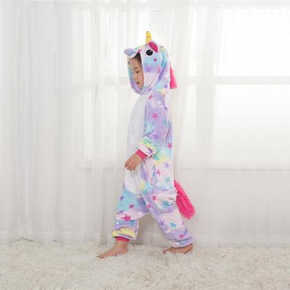 Imagem de Unicórnio Pijama Kigurumi Infantil Cosplay Fantasia Dormir