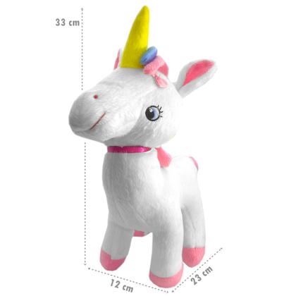 Imagem de Unicórnio Rosa De Pelúcia Pequeno Anti-alérgico Fofinho - Cortex Brinquedos