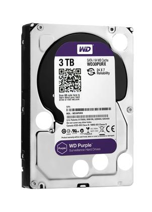 Imagem de Unidade de disco rígido Western Digital Purple 3TB SATA 6Gb/s 3.5"