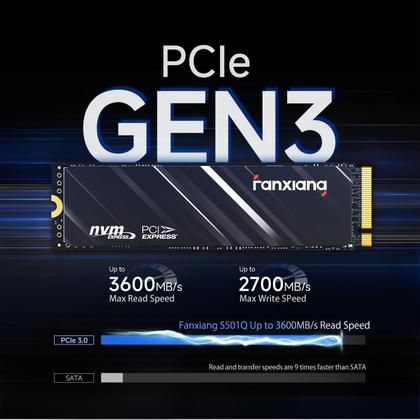 Unidade de estado sólido fanxiang S501Q 1TB PCle 3.0x4 NVMe M.2