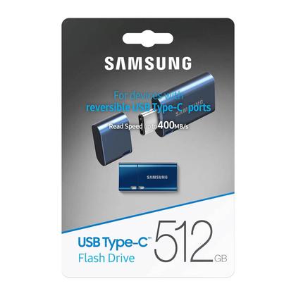 Imagem de Unidade flash USB SAMSUNG Type-C 512 GB com velocidade de leitura de 400 MB/s