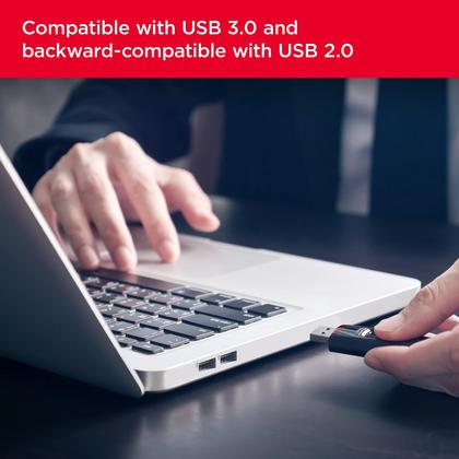 Imagem de Unidade flash USB SanDisk Ultra 128GB, pacote com 5 USB 3.0, preta