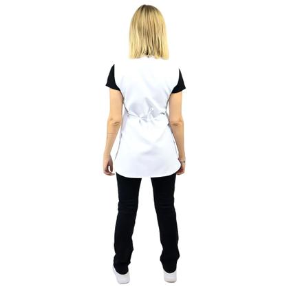 Imagem de Uniforme Zeladora Calça + Baby Look + Bata de Limpeza - Uniforme Faxineira - Uniforme Diarista