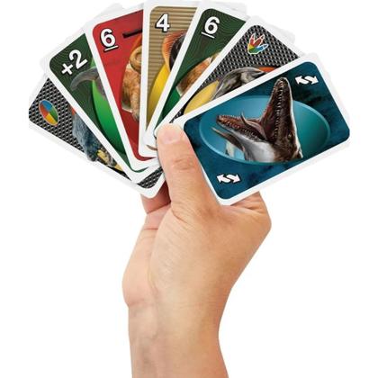 Imagem de Uno Jurassic World Rebirth Jogo De Cartas Mattel Jft28