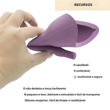 Imagem de Urinol De Emergência De Silicone Portátil Feminino Para Viagens De Carro Acampamento Prático Saco De