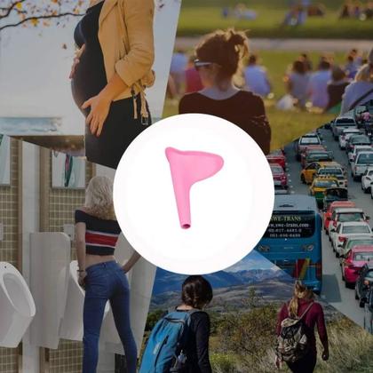 Imagem de Urinol Feminino Fazer Xixi Pé Funil Lavável Portátil