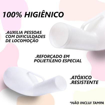 Imagem de Urinol masculino lavável branco de plástico