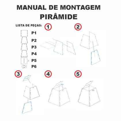 Imagem de Urna Acrílico Sorteio Caixa Sugestões Pirâmide cofre 30X20Cm