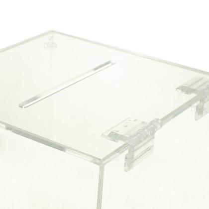 Urna Caixa Acrílica 15X15Cm Cubo Transparente Fecho Sorteio - Visual Laser Imagem de Urna Caixa Acrílica 15X15Cm Cubo Transparente Fecho Sorteio