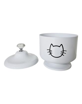 Imagem de Urna para cinzas PET Gato cremação em Alumínio - Branco