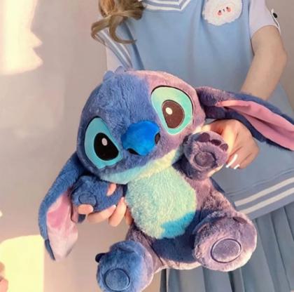Imagem de Ursinho Bicho Pelúcia Stitch Grande 38cm Premium de Lilo e Stitch Brinquedo Antialérgico