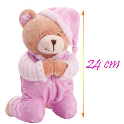 Imagem de Ursinho que Ora Reza Oração do Anjinho para Criança Bebê com Som Macio Fofinho Buba