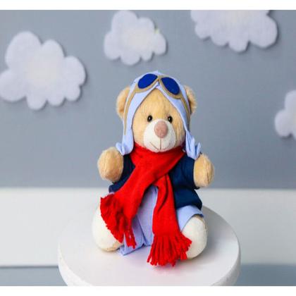 Imagem de URSO AVIADOR CLASSICO TEDDE 12 cm